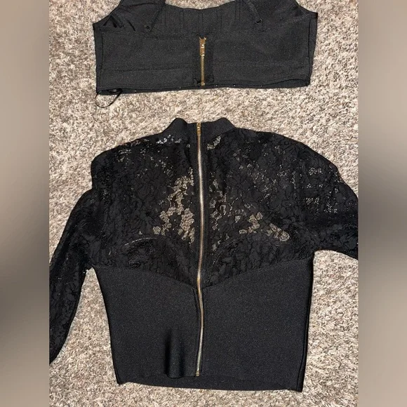 AKIRA Black - 3 Crop Top Corset Bra Top Bustier - Picture 8 of 9